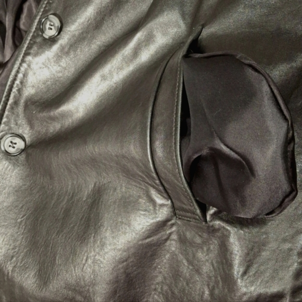 Henri Bendel Vintage Black Leather Jacket - Picture 8 of 15